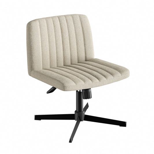 Silla de Oficina Ergonómica sin Brazos con Respaldo Medio Beige