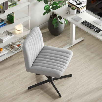 Silla de Oficina Ergonómica sin Brazos con Respaldo Medio Gris