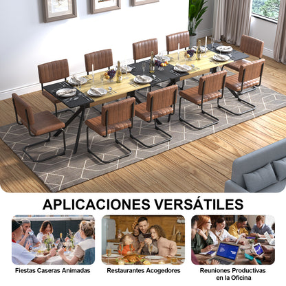 Mesa de Comedor para 4-6 Personas Negro y Natural