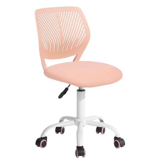 Silla de Escritorio de Trabajo de Oficina Silla de Estudio Ajustable para niños con Respaldo Medio Rosado